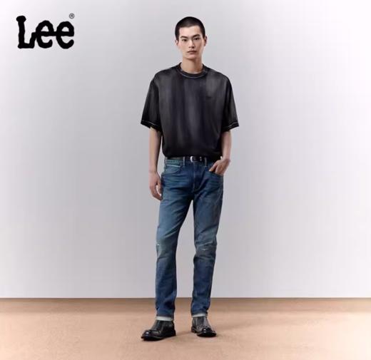 LEE新品709修身中腰锥形101+中浅蓝男牛仔裤休闲潮LMB246709204563 商品图0