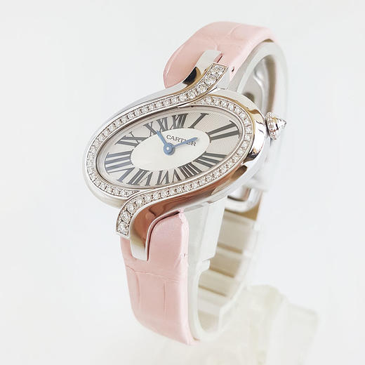 【95新正品】CARTIER 卡地亚CAPTIVE DE CARTIER系列18K白金/镶嵌原厂钻石30.78x36.07MM石英机芯WG800014 150724NJS33 商品图1