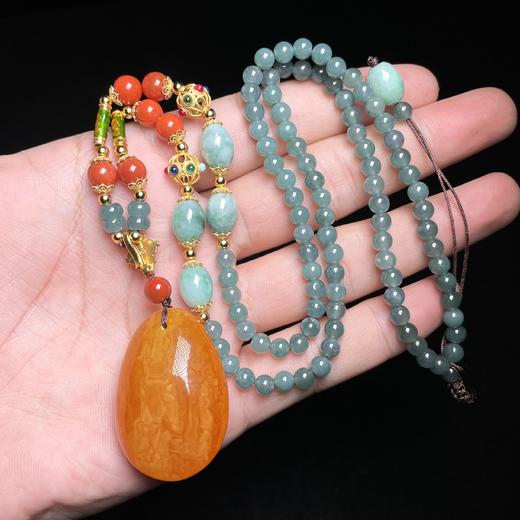 玉美人菲菲HZ#蜜蜡吊坠约4+mm 商品图0