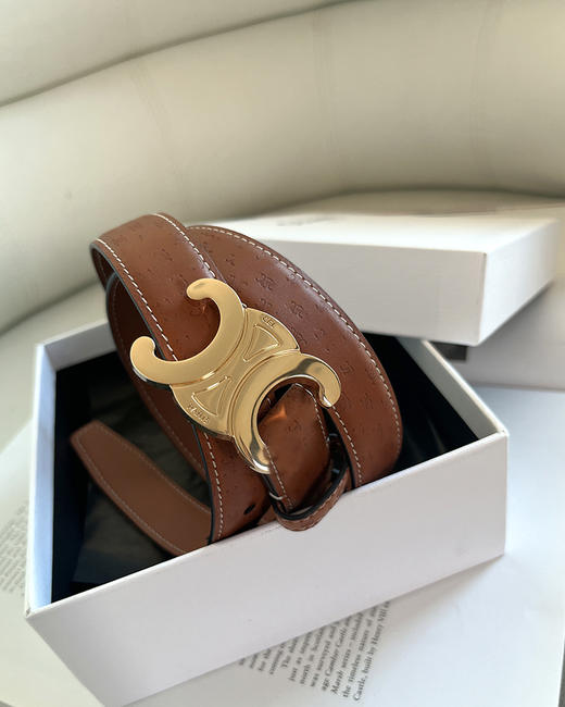 THS 8.3-无 塞林家 新款logo压印牛皮腰带 CR222 商品图4