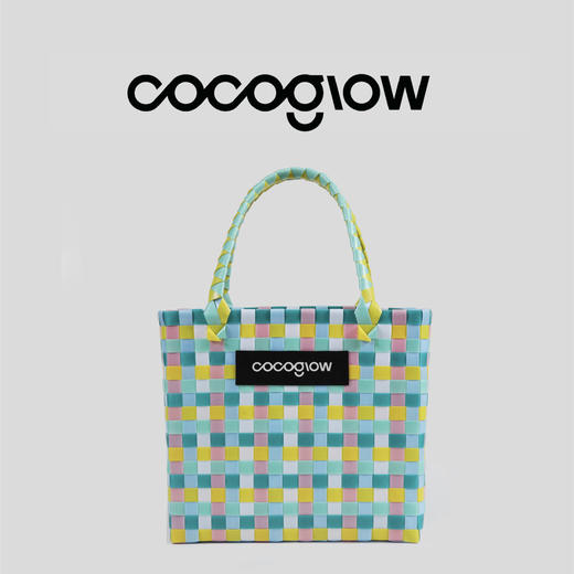 cocoglow·SEASIDE__缤纷海岸女士手提包手工工艺编织菜篮子中号 商品图0