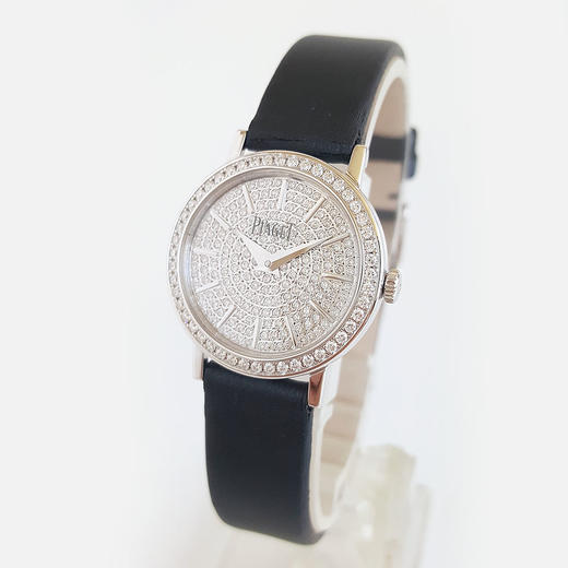 【95新正品】PIAGET 伯爵ALTIPLANO系列18K白金/镶嵌钻石表圈24MM石英机芯女表G0A37033 特价！070724NJS04 商品图2