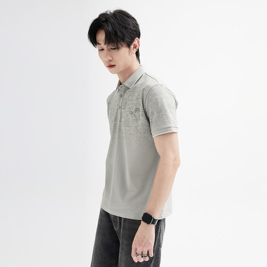 【新品上新】HX 休闲翻领短袖T恤Y102420162101/04/06/07POLO杉 商品图2