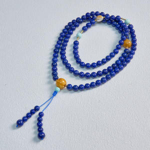 D青金石项链-diy蜜蜡珍珠青金石项链 商品图0