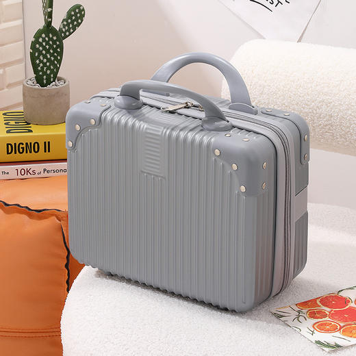 【轻松收纳！高颜值化妆箱】14寸手提箱化妆箱迷你小型行李箱16寸旅行收纳箱伴手礼，双拉链设计 便携省力，拉合顺畅。ry 商品图10