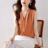 雀说小心机设计层次感衬衫上衣时尚气质V领宽松减龄背心AL7781 商品缩略图0