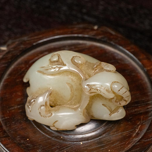 清 玉雕卧羊摆件 商品图2