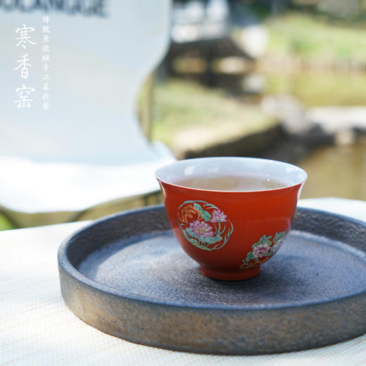 寒香窑粉彩嘉福锦团铃铛杯 商品图0