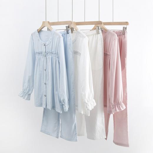 【会呼吸❗️全棉家居服套装】超舒服的面料，亲肤舒适，让你穿上就不想脱下来❗️严选新款小众设计双层纱法式纯棉女长袖长裤睡衣 商品图4