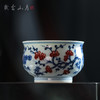 歲合山房俞强款青花釉里红松竹梅炉式杯 商品缩略图0