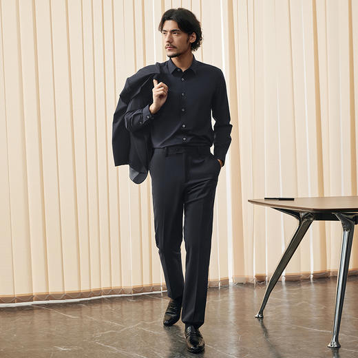 【婚礼季/毛料套西】柒牌西服男套装2025秋冬新款含羊毛商务正装西装礼服	127C71080 商品图3