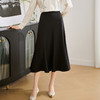 剩S 米思阳2026春季新款设计感黑色半身裙显瘦鱼尾裙a字大裙摆短裙女3168 商品缩略图2