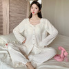 【ins公主风❗️长袖开衫家居服套装】自带胸垫，免穿文胸内衣❗️舒适透气，家居外穿都可以，长袖长裤睡衣女春季新款少女两件套 商品缩略图2