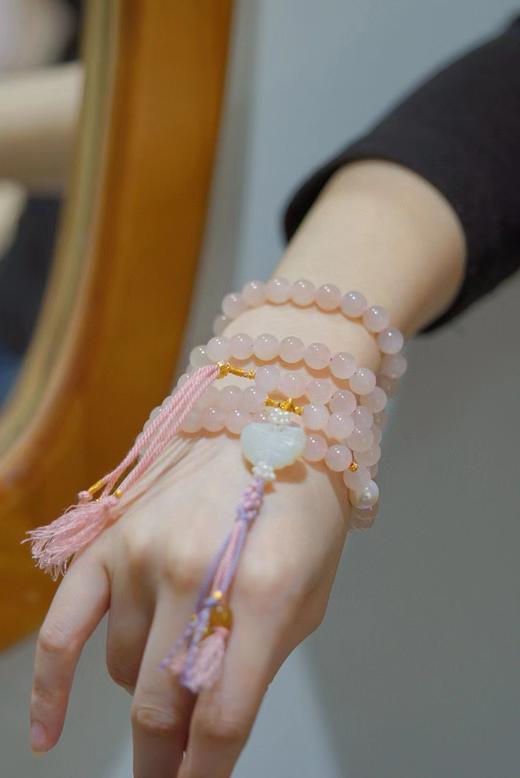 和田玉老坑藕粉佛珠 商品图0