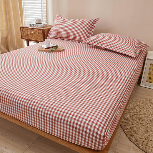 【三件套！床笠+双枕套】无印风水洗云朵棉床笠三件套 商品图8