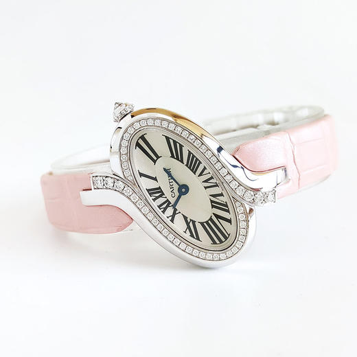 【95新正品】CARTIER 卡地亚CAPTIVE DE CARTIER系列18K白金/镶嵌原厂钻石30.78x36.07MM石英机芯WG800014 150724NJS33 商品图5