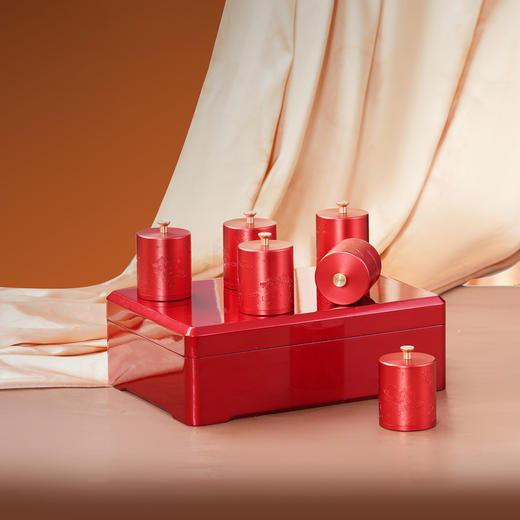 见喜【红.实木烤漆.6小合金罐】120元1套.整箱20套 商品图5