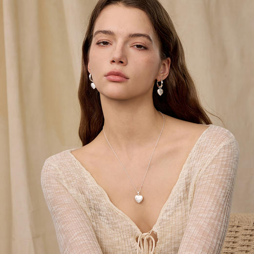 ARSIS｜星夜系列 丝光爱心双面项链 商品图1