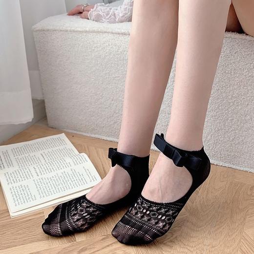 蝴蝶结芭蕾船袜 女夏季薄款短袜浅口隐形袜花边船袜 商品图3