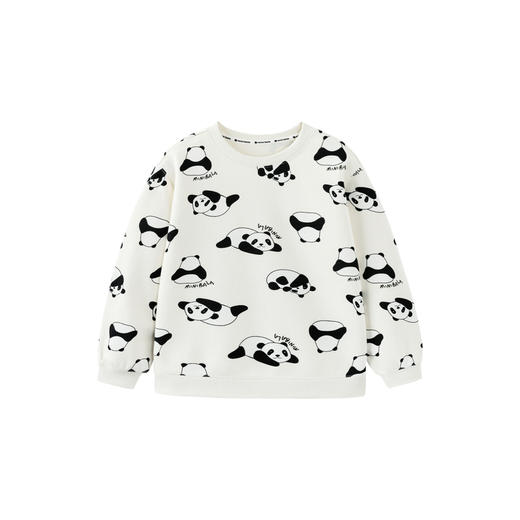 【mini亲子】迷你巴拉男女童新品一家三口软弹熊猫卫衣秋 商品图4