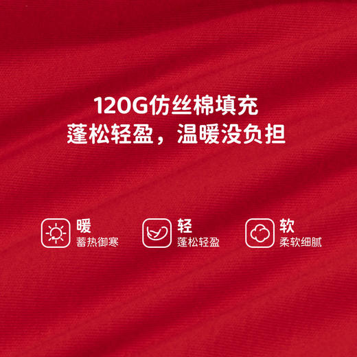 贝贝怡婴儿秋冬大红喜庆连体衣加厚保暖满月周岁拜新年装新生儿宝宝哈衣ZB4DL031 商品图8