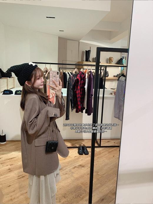 金蘑菇菇 巴黎的一个雨天 新季黑标西装/ 时髦矜贵少女感西装套 商品图0