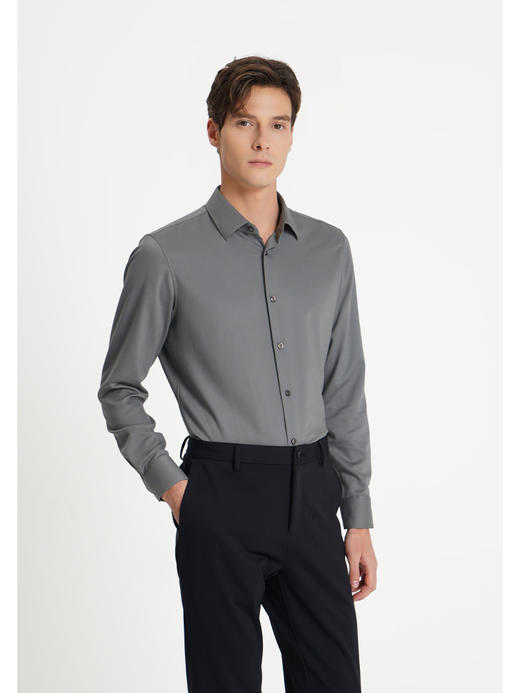 callisto绿色聚酯纤维混纺长袖衬衫 商品图2