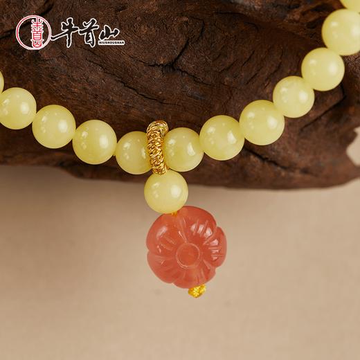 牛首山文创蜜蜡花韵手串南红玛瑙手链原矿珠串吉祥平安祝福送礼品 商品图3