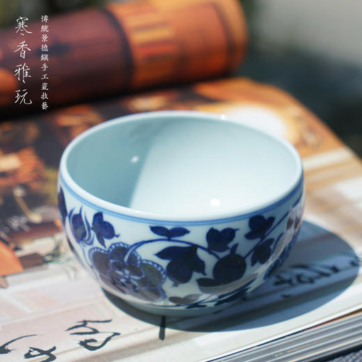 寒香雅玩青花牡丹罗汉杯（缺货） 商品图3