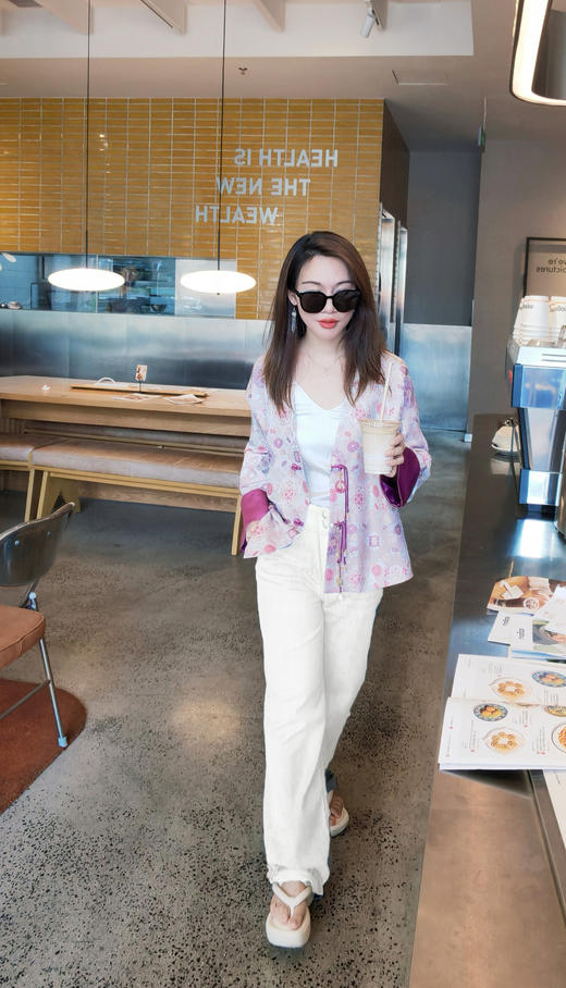 逸红颜明月优选#「洒脱」桑蚕丝阔腿牛仔裤,亲肤舒适,随性潇洒 商品图7