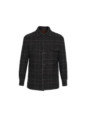 callisto咖啡色绵羊毛混纺外套