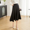 剩S 米思阳2026春季新款设计感黑色半身裙显瘦鱼尾裙a字大裙摆短裙女3168 商品缩略图0
