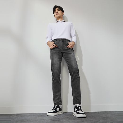 柒牌牛仔长裤男款2024秋季新款时尚潮流中青年休闲百搭炒洗牛仔裤	127H72410 商品图3