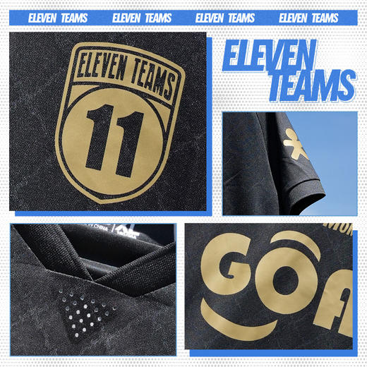 小李子Eleventeams足球运动训练比赛舒适透气印制款短袖成人男 商品图1