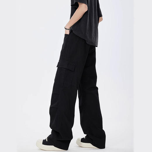 裁缝学苑MQ43新款美式伞兵工装裤纸样男装宽松褶皱直筒长裤子版型图 商品图5