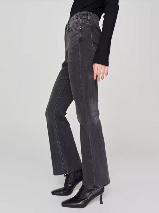 LEE新品426修身高腰微喇黑色女牛仔裤LWB2464264TH00F 商品图3