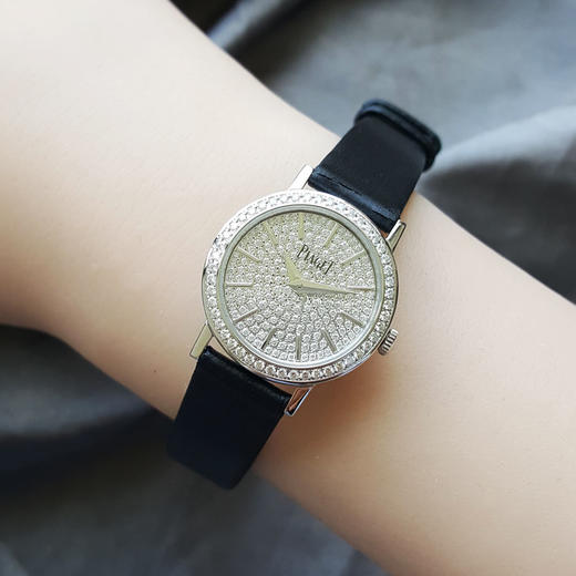 【95新正品】PIAGET 伯爵ALTIPLANO系列18K白金/镶嵌钻石表圈24MM石英机芯女表G0A37033 特价！070724NJS04 商品图11