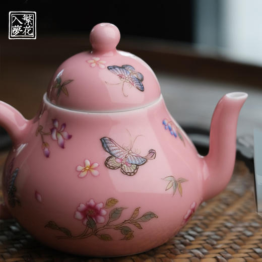 繁花入梦乾隆粉彩花香蝶舞梨韵壶（缺货） 商品图2