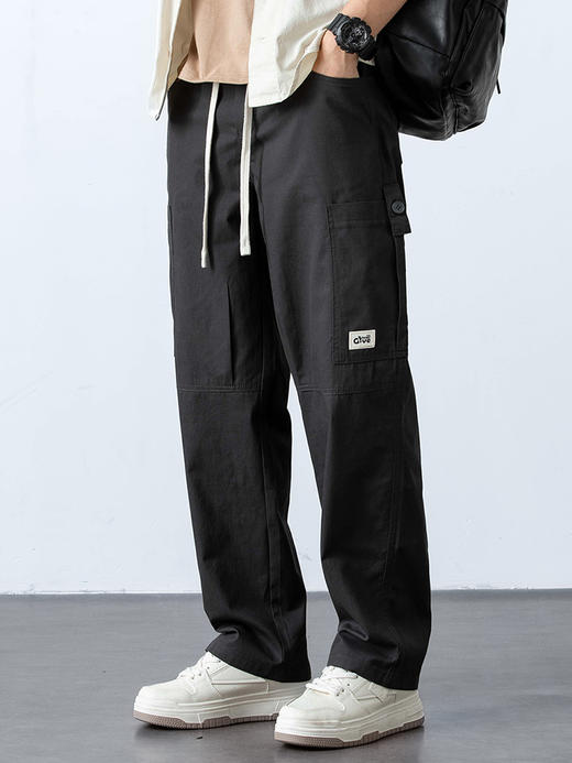 赤兔嗨购纯棉休闲裤男宽松直筒男裤2024年新款直筒宽松工装裤 商品图12