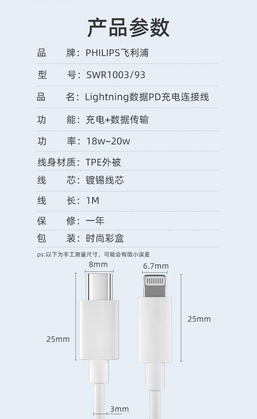 飞利Ppd20快充数据线 商品图11