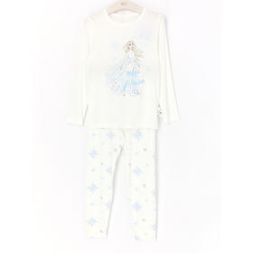 【春上新】8楼爱慕儿童Aimer Kids女孩2件装-奶皮艾莎非凡之旅保暖套装AK174G111，吊牌价660元