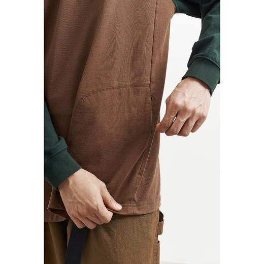 吃茶去chichaqu2024宽松百搭全棉插肩长袖T恤休闲户外运动 商品图2