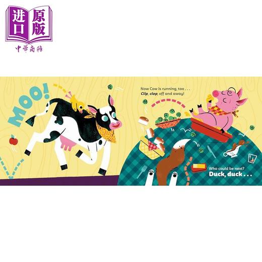 【中商原版】鸭子 鸭子 Lydia Nichols Duck Duck Gobble 英文原版 儿童纸板绘本 纸板书 动物故事图画书 进口低幼童书 亲子 商品图3