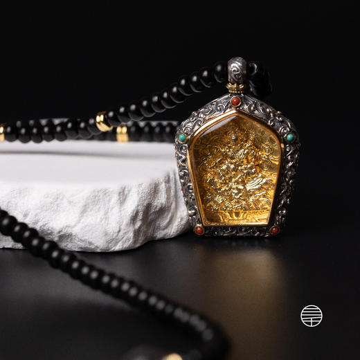 万物三千｜黄财神椰蒂念珠法像项链  饰品 工艺品  礼品 商品图2