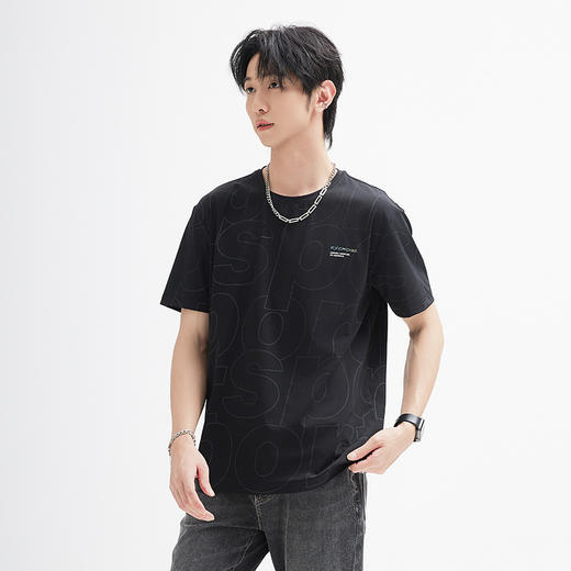 【断码清仓】HX 夏季圆领短袖T恤合体版型Y102420102101/02 商品图4