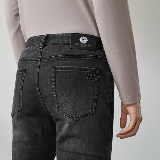 柒牌直筒牛仔裤男士秋季新品时尚休闲舒适百搭中腰弹力男款长裤子	127H72430 商品图2