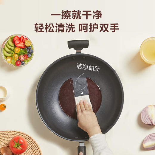 苏泊尔（SUPOR）EC32SP14炒锅不粘锅炒菜锅平底 炒锅电磁炉燃气灶通用锅具 缤彩易洁少油烟 直径32cm 商品图7