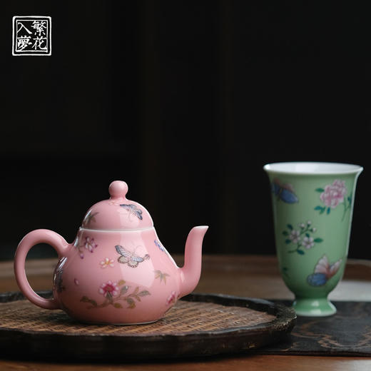 繁花入梦乾隆粉彩花香蝶舞梨韵壶（缺货） 商品图4