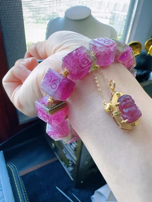 51.4g 雕刻碧玺手链 商品图8