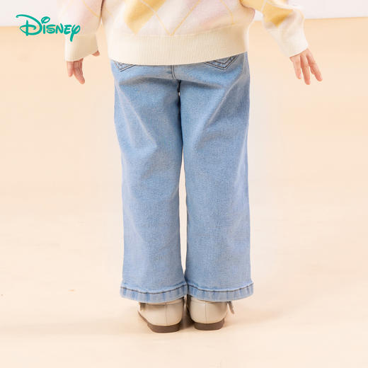 迪士尼【脚口米妮刺绣】24春秋款女童牛仔长裤中大童休闲裤儿童长裤ZD3DK013 商品图7